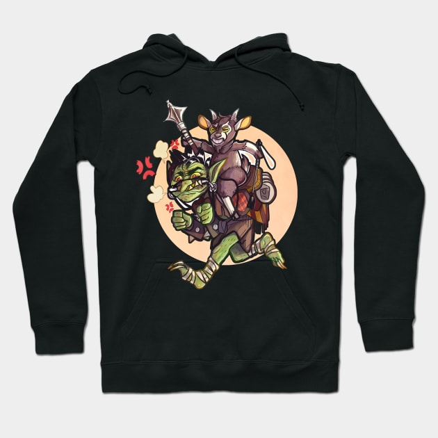 Goats Riding Goblins Hoodie by Dumb Dragons Productions Store